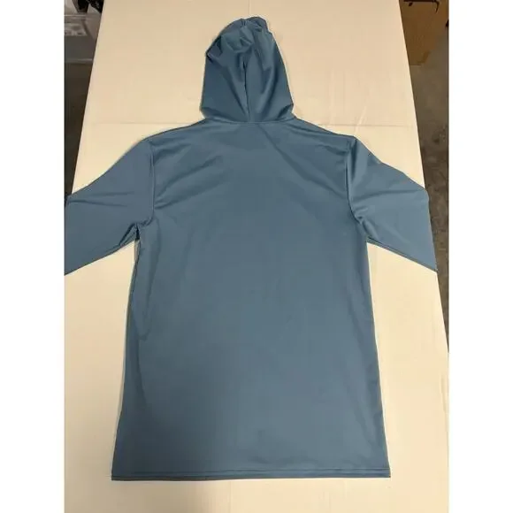 Billabong Arch Mesh L/S Hoodie UVSURF UPF 50+ Loose Fit Men’s Medium Blue NEW - Picture 10 of 10